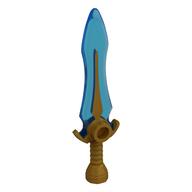 Visuel indicatif Rebrickable de Épée d'arme avec motif de lame transparent-bleu (Weapon Sword with Trans-Blue Blade Pattern)