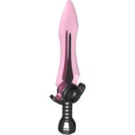 Visuel indicatif Rebrickable de Épée d'arme avec motif de lame rose transparent-sombre (Weapon Sword with Trans-Dark Pink Blade Pattern)