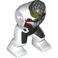 Corps géant, Hulk avec des cheveux en désordre et armure rouge et noir avec vengeurs logo motif imprimé (Body Giant, Hulk with Messy Hair and Red and Black Armor with Avengers Logo Print)