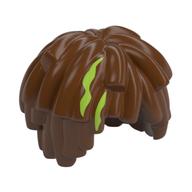 Cheveux courts longues boucles / serpillère avec motif imprimé de vert citron (Hair Short Long Curls / Mop Top with Lime Splotch Print)