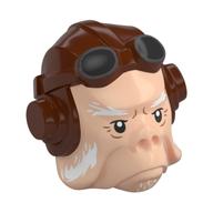 Tête de minifigurine spéciale, kuiil avec motif imprimé chapeau brun rougeâtre (Minifig Head Special, Kuiil with Reddish Brown Hat Print)