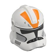 Casque Clone Trooper Phase 2, avant fermé, Trous pour visière avec Orange Marquages motif imprimé (Helmet Clone Trooper Phase 2, Closed Front, Holes for Visor with Orange Markings Print)
