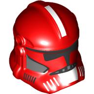 Casque Clone Trooper Phase 2, avant fermé, Trous pour visière avec visière noire, blanc Marquages motif imprimé (Helmet Clone Trooper Phase 2, Closed Front, Holes for Visor with Black Visor, White Markings Print)