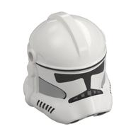Casque Clone Trooper Phase 2, avant fermé, trous pour visière, gris bleuté clair Côtés motif imprimé (Helmet Clone Trooper Phase 2, Closed Front, Holes for Visor, Light Bluish Gray Sides Print)