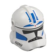 Casque clone trooper phase 2, avant fermé, trous pour visière avec des marques bleues, noir visière motif imprimé (arc trooper) (Helmet Clone Trooper Phase 2, Closed Front, Holes for Visor with Blue Markings, Black Visor Print (Arc Trooper))