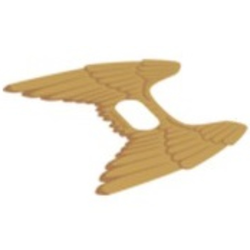 Ailes, pliées avec motif imprimé plumes (Wings, Collapsed with Feathers Print)