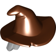 Cheveux et chapeau, chapeau de sorcière disquette avec motif imprimé cheveux gris bleuâtre clair (Hair and Hat, Floppy Witch Hat with Light Bluish Gray Hair Print)