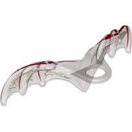 Visuel indicatif Rebrickable de Gargouille avec des os rouges et motif vert citron (Minifig Neckwear Wings Gargoyle with Red Bones and Lime Pattern)