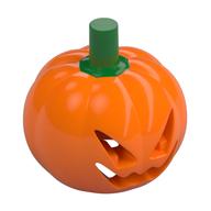 Costume / masque, citrouille avec jack o' lanterne visage et vert tige motif imprimé (Costume / Mask, Pumpkin with Jack O' Lantern Face and Green Stem Print)