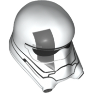 Casque Flametrooper avec pilote de marcheur du premier ordre avec bande gris clair sur le motif imprimé à droite (Helmet Flametrooper with First Order Walker Driver with Light Bluish Gray Stripe on the Right Print)