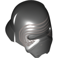 Casque avec motif imprimé de lignes argentées (Kylo Ren) (Helmet with Silver Lines Print (Kylo Ren))