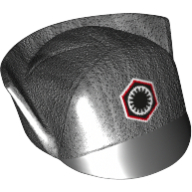 Chapeau, casquette, officier de premier ordre avec motif imprimé insigne de premier ordre noir et rouge (Hat, Cap, First Order Officer with Black and Red First Order Insignia Print)