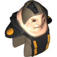 Tête de minifigurine spéciale avec la poitrine et l'épaule couverture (unkar plutt) (Minifig Head Special with Chest and Shoulder Cover (Unkar Plutt))