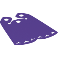 Cape de cou, long fond incurvé, 3 trous supérieurs et trous en forme de cœur (Neckwear Cape, Long, Curved Bottom, 3 Top Holes and Heart Shaped Holes)
