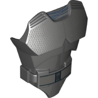 Visuel indicatif Rebrickable de Grande couverture de torse avec ceinture surélevée et motif imprimé Kylo Ren (Large Figure Torso Cover with Raised Belt and Kylo Ren Print)