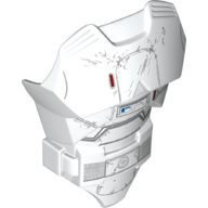 Visuel indicatif Rebrickable de Grande figurine torse couverture avec ceinture surélevée et range trooper armure endommagé motif imprimé (Large Figure Torso Cover with Raised Belt and Range Trooper Damaged Armour Print)