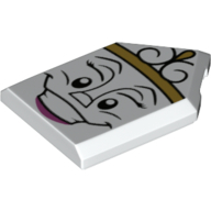 Tuile spéciale 2 x 3 pentagonale avec motif imprimé visage (madame de la grande bouche) (Tile Special 2 x 3 Pentagonal with Face Print (Madame de la Grande Bouche))