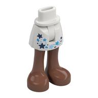 Visuel indicatif Rebrickable de Mini-poupée bassin et jupe courte avec jambes marron moyen, bleu foncé/azur foncé/étoiles bleu clair brillant imprimé (Minidoll Hips and Short Skirt with Medium Brown Legs, Dark Blue/Dark Azure/Bright Light Blue Stars Print)