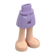 Visuel indicatif Rebrickable de Mini-poupée bassin et jupe courte avec nougat clair jambes motif imprimé (Minidoll Hips and Short Skirt with Light Nougat Legs Print)