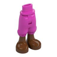 Visuel indicatif Rebrickable de Mini-poupée bassin et pantalon recadré avec des bottes brun rougeâtre motif imprimé (Minidoll Hips and Cropped Trousers with Reddish Brown Boots Print)