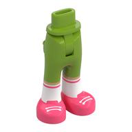 Visuel indicatif Rebrickable de Mini poupée bassin et pantalon avec poches arrière avec des chaussettes blanches, des chaussures de corail motif imprimé (Minidoll Hips and Trousers with Back Pockets with White Socks, Coral Shoes Print)
