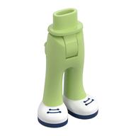 Mini poupée bassin et pantalon avec poches arrière avec des chaussures blanches, des lacets bleu foncé, des semelles motif imprimé (Minidoll Hips and Trousers with Back Pockets with White Shoes, Dark Blue Laces, Soles Print)