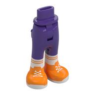 Mini poupée bassin et pantalon avec poches arrière avec chaussettes blanches, chaussures orange motif imprimé (Minidoll Hips and Trousers with Back Pockets with White Socks, Orange Shoes Print)