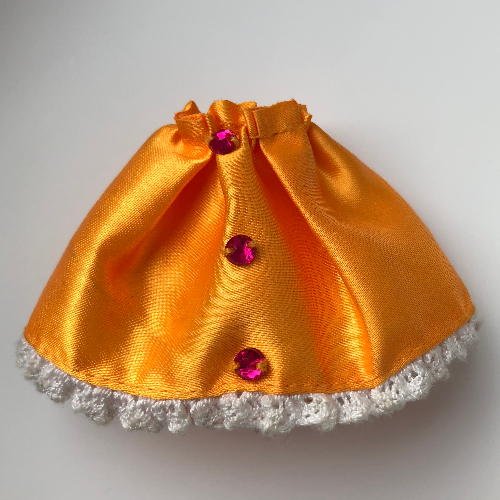 Belville, jupe, satin avec des bijoux et garniture en dentelle (Belville, Skirt, Satin with Jewels and Lace Trim)