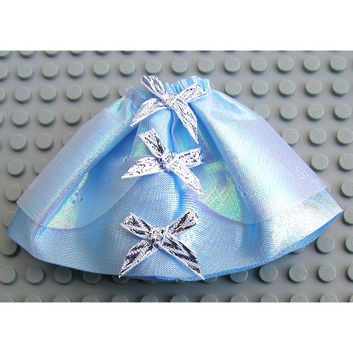 Belville, jupe, fille, longue avec des arcs en argent (Belville, Skirt, Girl, Long with Silver Bows)