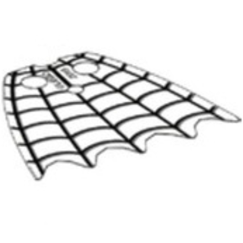 Cape, festonné 5 points, noir toile d'araignée imprimé (Neckwear Cape, Scalloped 5 Points, Black Spider Web Print)