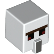 Tête de minifigurine Spécial, Cube avec Nez et Minecraft Golem fer motif imprimé (Minifig Head Special, Cube with Nose and Minecraft Iron Golem Print)