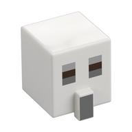 Tête de minifigurine Spécial, Cube avec Nez et Squelette Face motif imprimé (Minifig Head Special, Cube with Nose and Skeleton Face Print)