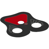 Cape, chaudron, arrondi avec motif imprimé épaule rouge foncé (Neckwear Cape, Pauldron, Rounded with Dark Red Shoulder Print)