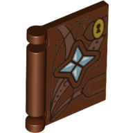 Visuel indicatif Rebrickable de Couverture de livre avec 4 pierres et motif imprimé trou de serrure (Book Cover With 4 Stones and Keyhole Print)