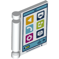 Visuel indicatif Rebrickable de Couverture de livre avec tablette apps motif imprimé (Book Cover with Tablet Apps Print)