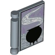 Visuel indicatif Rebrickable de Couverture de livre avec chaudron noir, motif imprimé de fumée blanche (Book Cover with Black Cauldron, White Smoke Print)