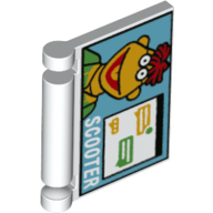 Visuel indicatif Rebrickable de Couverture de livre avec écran d'ordinateur, motif imprimé Scooter (Book Cover with Computer Screen, Scooter Print)