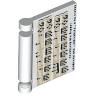 Visuel indicatif Rebrickable de Couverture de livre avec feuille de musique motif imprimé (Book Cover with Sheet Music Print)