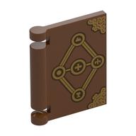Visuel indicatif Rebrickable de Couverture de livre avec motif imprimé décorations d'or (Livre d'or) (Book Cover with Gold Decorations Print (Spell Book))