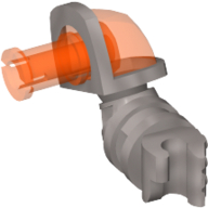 Bras gauche avec épaule et épinglette orange transnéon (Nexo Knights Axl) (Arm Left with Trans-Neon Orange Shoulder and Pin (Nexo Knights Axl))