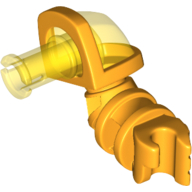 Bras gauche avec épaule transparent-Jaune et goupille (Nexo Knights Axl) (Arm Left with Trans-Yellow Shoulder and Pin (Nexo Knights Axl))