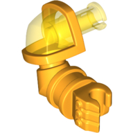 Bras Droit avec Épaule transparent-Jaune et connecteur (Nexo Knights Axl) (Arm Right with Trans-Yellow Shoulder and Pin (Nexo Knights Axl))