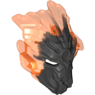 Visuel indicatif Rebrickable de Masque Umarak avec motif de marbre orange · transparent (Large Figure Mask Umarak with Trans-Orange Marble Pattern)