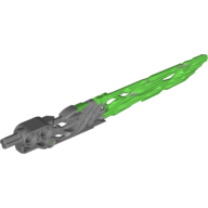 Visuel indicatif Rebrickable de Grande épée d'arme de figurine, protecteur, avec motif de lame verte brillante marbrée (Large Figure Weapon Sword, Protector, with Marbled Bright Green Blade Pattern)