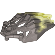Visuel indicatif Rebrickable de Grande armure de figurine, cristal avec motif vert transparent-néon marbré (Large Figure Armor, Crystal with Marbled Trans-Neon Green Pattern)