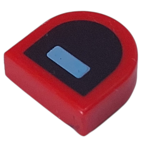 Visuel indicatif Rebrickable de Tuile ronde 1 x 1 demi-cercle avec œil noir, motif rectangulaire pupille moyenne azur (Tile Round 1 x 1 Half Circle with Black Eye, Medium Azure Rectangular Pupil Print)