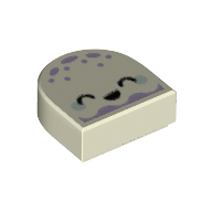 Visuel indicatif Rebrickable de Tuile ronde 1 x 1 demi-cercle avec motif imprimé de méduses (Tile Round 1 x 1 Half Circle with Jellyfish Print)