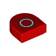 Visuel indicatif Rebrickable de Tuile ronde 1 x 1 demi-cercle avec motif imprimé cercles noir/blanc (Tile Round 1 x 1 Half Circle with Black/White Circles Print)