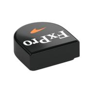 Visuel indicatif Rebrickable de Tuile ronde 1 x 1 demi-cercle avec motif imprimé blanc 'FxPro', Orange Swoosh (Tile Round 1 x 1 Half Circle with White 'FxPro', Orange Swoosh Print)