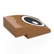 Visuel indicatif Rebrickable de Brique courbée 3 x 2 Non tenons avec motif imprimé œil droit (Brick Curved 3 x 2 No Studs with Right Eye Print)